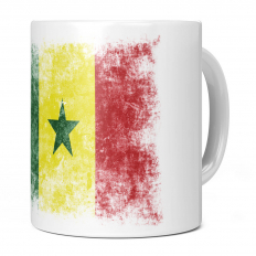 SENEGAL DISTRESSED FLAG 11OZ NOVELTY MUG