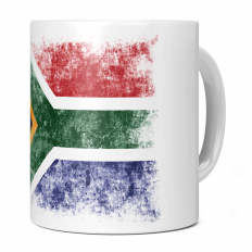 SOUTH AFRICA DISTRESSED FLAG 11OZ NOVELTY MUG