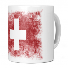 SWITZERLAND DISTRESSED FLAG 11OZ NOVELTY MUG