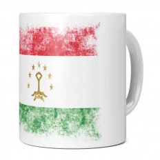TAJIKISTAN DISTRESSED FLAG 11OZ NOVELTY MUG