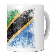 TANZANIA DISTRESSED FLAG 11OZ NOVELTY MUG
