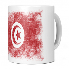 TUNISIA DISTRESSED FLAG 11OZ NOVELTY MUG