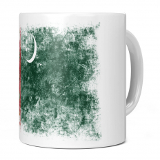 TURKMENISTAN DISTRESSED FLAG 11OZ NOVELTY MUG