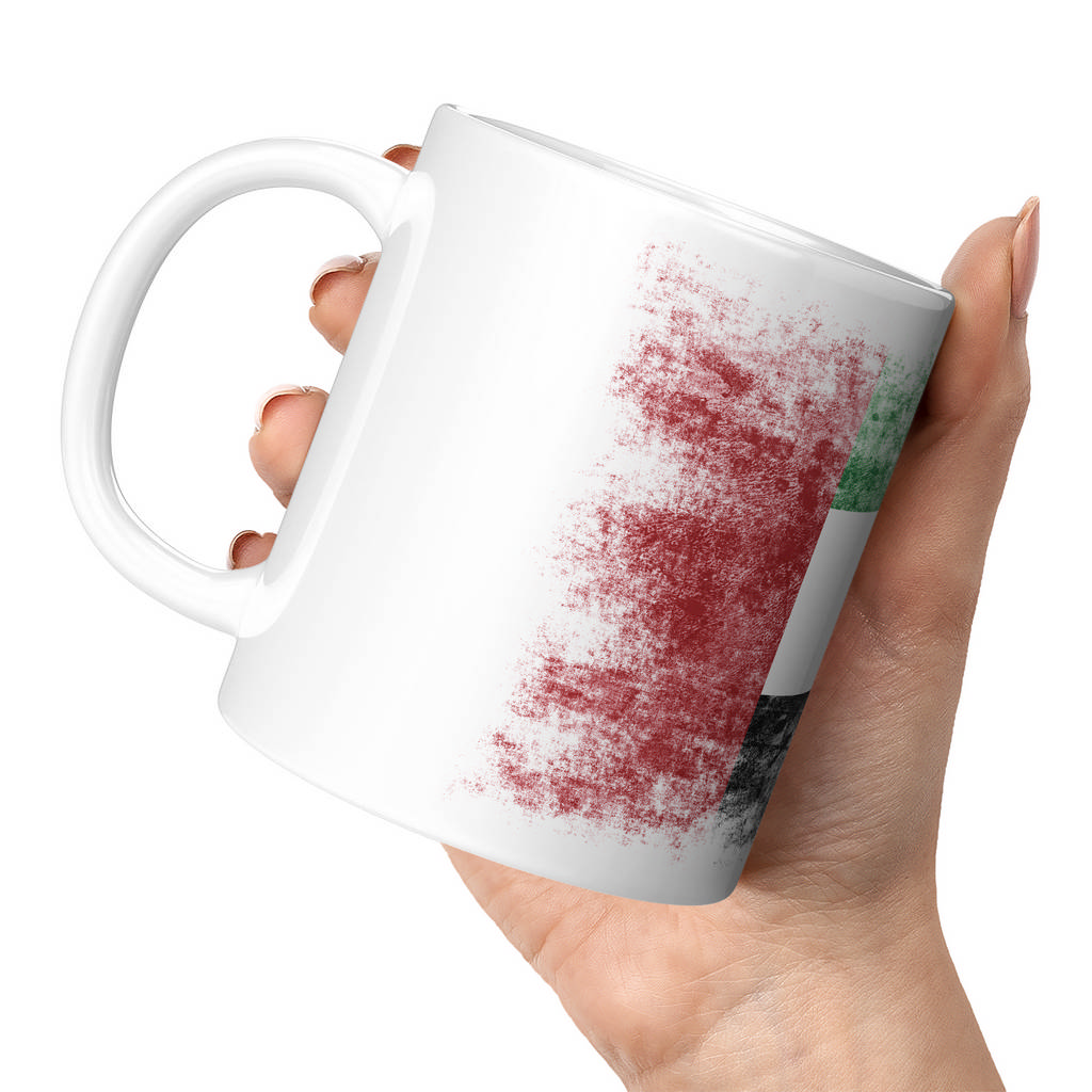 UNITED ARAB EMIRATES DISTRESSED FLAG 11oz NOVELTY MUG Mugs