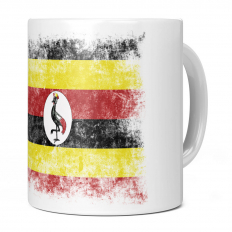 UGANDA DISTRESSED FLAG 11OZ NOVELTY MUG