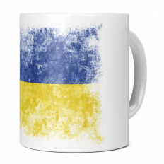 UKRAINE DISTRESSED FLAG 11OZ NOVELTY MUG