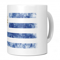URUGUAY DISTRESSED FLAG 11OZ NOVELTY MUG