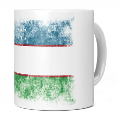 UZBEKISTAN DISTRESSED FLAG 11OZ NOVELTY MUG