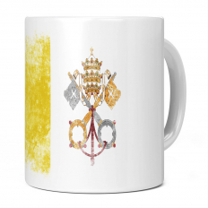 VATICAN CITY DISTRESSED FLAG 11OZ NOVELTY MUG