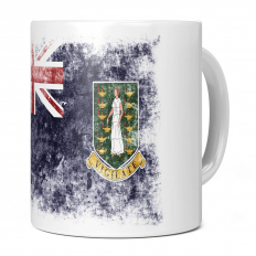UK VIRGIN ISLANDS DISTRESSED FLAG 11OZ NOVELTY MUG