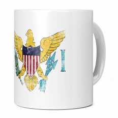 US VIRGIN ISLANDS DISTRESSED FLAG 11OZ NOVELTY MUG