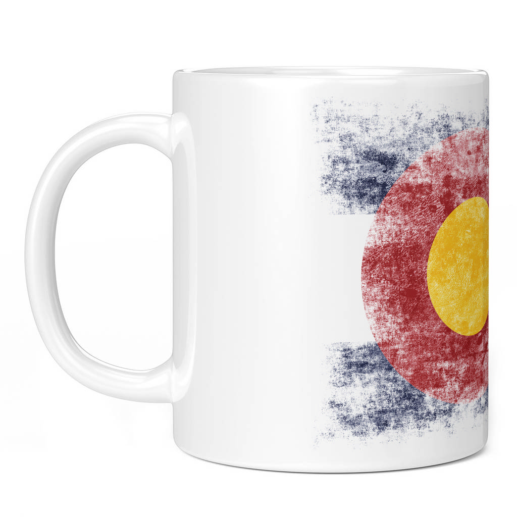 COLORADO STATE DISTRESSED FLAG 11oz NOVELTY MUG Mugs