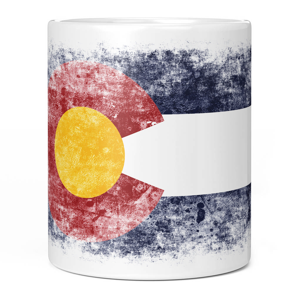 COLORADO STATE DISTRESSED FLAG 11oz NOVELTY MUG Mugs