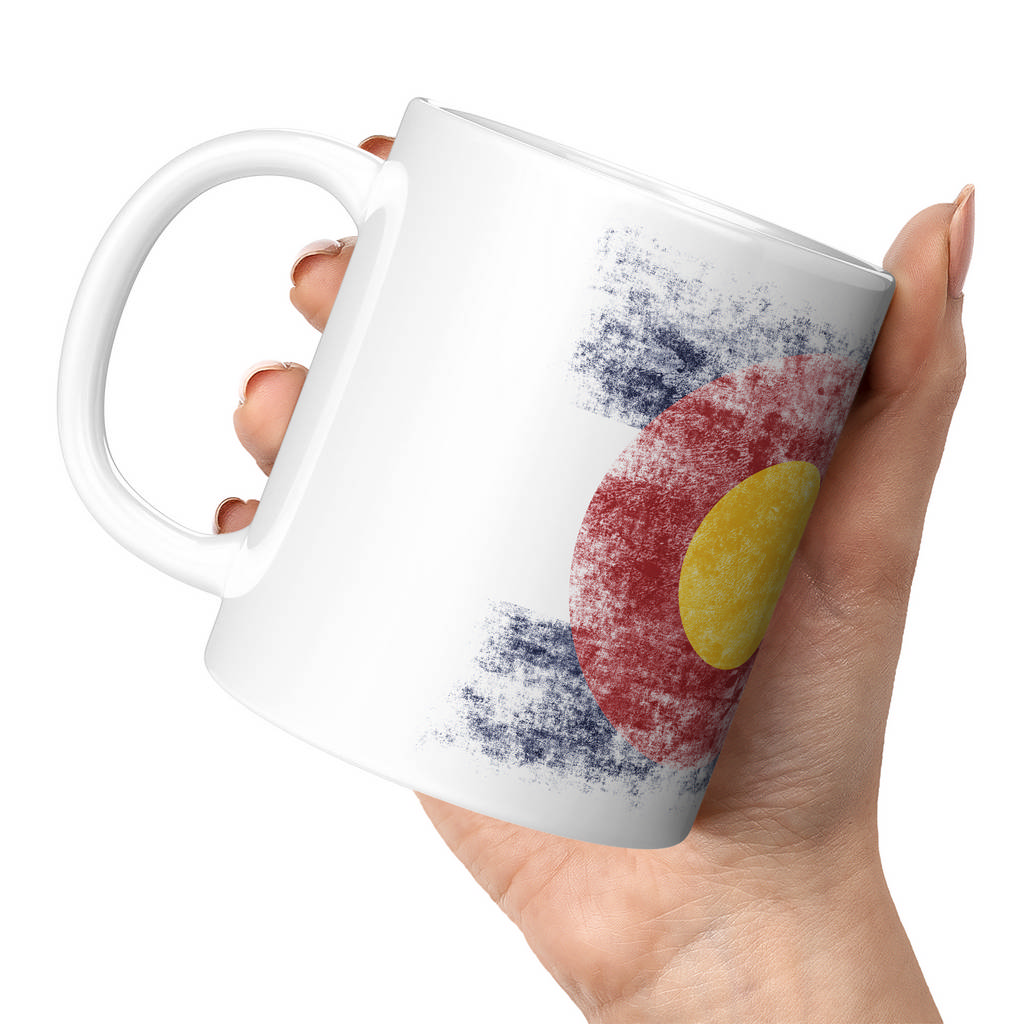 COLORADO STATE DISTRESSED FLAG 11oz NOVELTY MUG Mugs