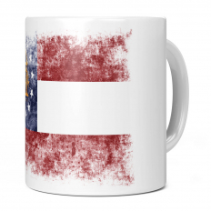 GEORGIA STATE DISTRESSED FLAG 11OZ NOVELTY MUG