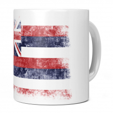 HAWAII STATE DISTRESSED FLAG 11OZ NOVELTY MUG