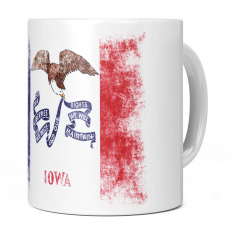 IOWA STATE DISTRESSED FLAG 11OZ NOVELTY MUG
