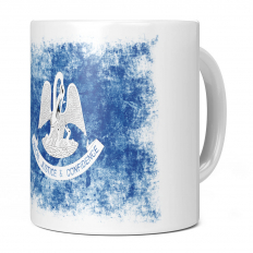 LOUISIANA STATE DISTRESSED FLAG 11OZ NOVELTY MUG