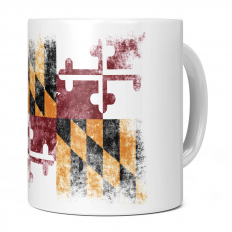 MARYLAND STATE DISTRESSED FLAG 11OZ NOVELTY MUG
