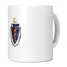 MASSACHUSETTS STATE DISTRESSED FLAG 11OZ NOVELTY MUG