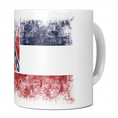 MISSISSIPPI STATE DISTRESSED FLAG 11OZ NOVELTY MUG
