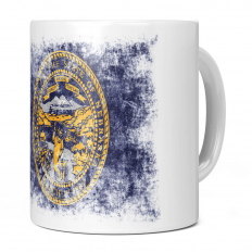 NEBRASKA STATE DISTRESSED FLAG 11OZ NOVELTY MUG