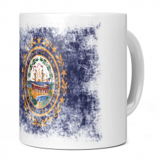 NEW HAMPSHIRE STATE DISTRESSED FLAG 11OZ NOVELTY MUG