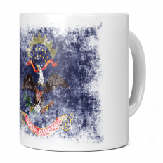 NORTH DAKOTA STATE DISTRESSED FLAG 11OZ NOVELTY MUG