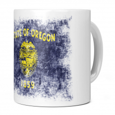OREGON STATE DISTRESSED FLAG 11OZ NOVELTY MUG