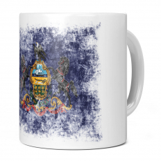 PENNSYLVANIA STATE DISTRESSED FLAG 11OZ NOVELTY MUG