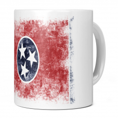TENNESSEE STATE DISTRESSED FLAG 11OZ NOVELTY MUG