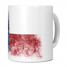 TEXAS STATE DISTRESSED FLAG 11OZ NOVELTY MUG