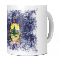VERMONT STATE DISTRESSED FLAG 11OZ NOVELTY MUG