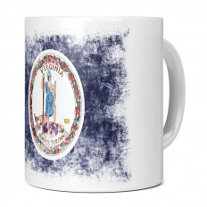 VIRGINIA STATE DISTRESSED FLAG 11OZ NOVELTY MUG
