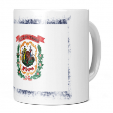 WEST VIRGINIA STATE DISTRESSED FLAG 11OZ NOVELTY MUG