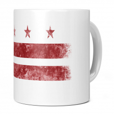 WASHINGTON DC DISTRESSED FLAG 11OZ NOVELTY MUG