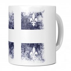 QUEBEC DISTRESSED FLAG 11OZ NOVELTY MUG