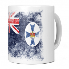 QUEENSLAND DISTRESSED FLAG 11OZ NOVELTY MUG