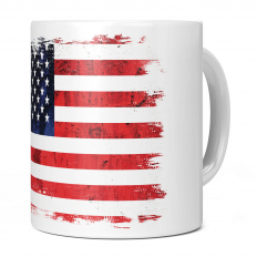 STARS AND STRIPES GRUNGE FLAG 11OZ NOVELTY MUG