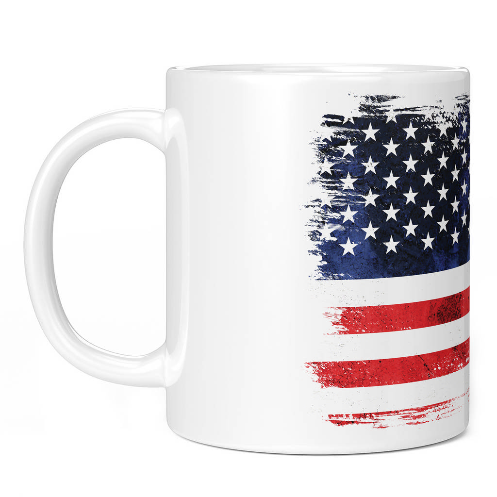 STARS AND STRIPES GRUNGE FLAG 11oz NOVELTY MUG Mugs