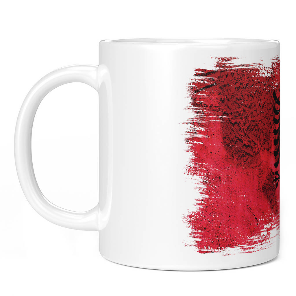 ALBANIA GRUNGE FLAG 11oz NOVELTY MUG Mugs