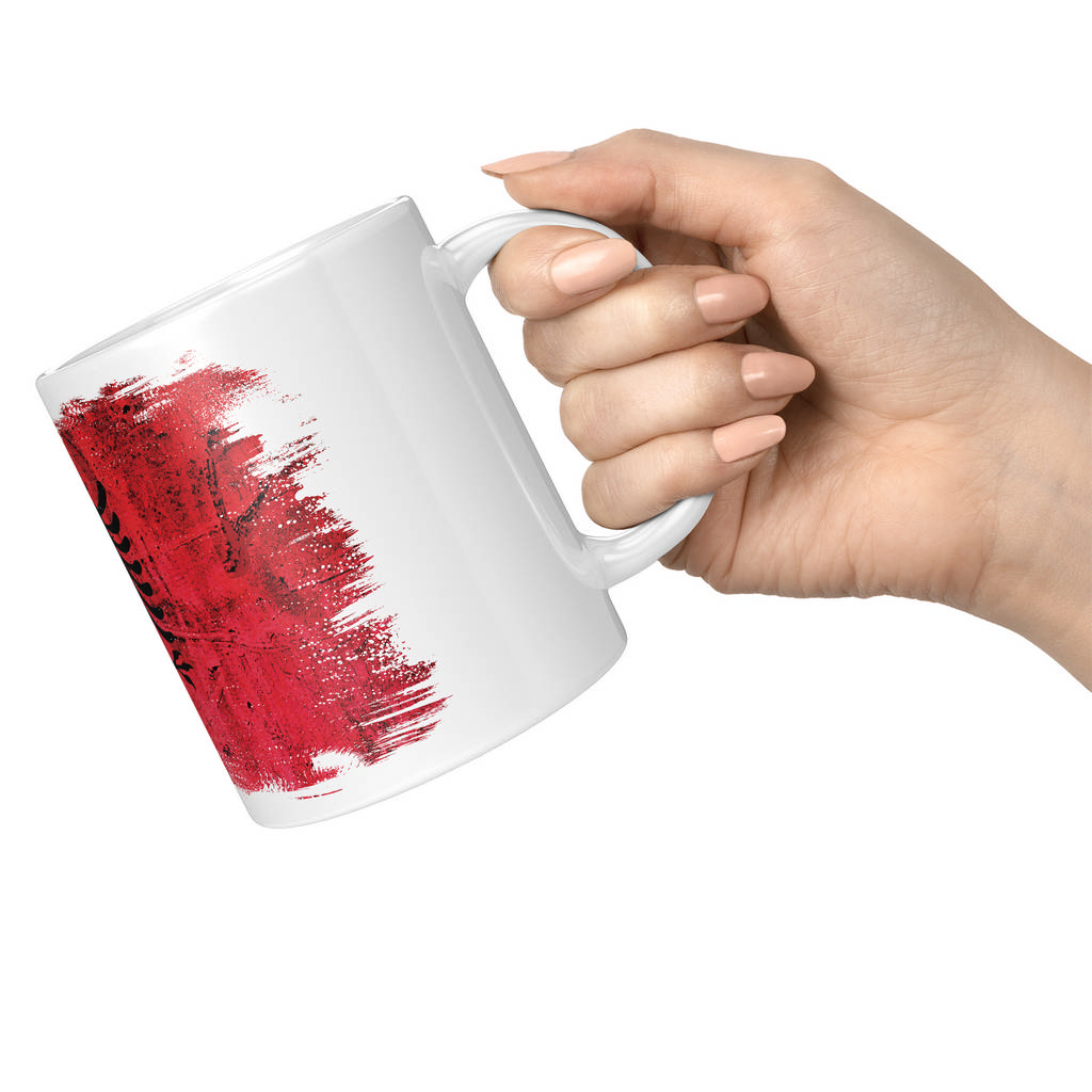 ALBANIA GRUNGE FLAG 11oz NOVELTY MUG Mugs