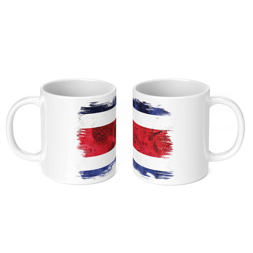 COSTA RICA GRUNGE FLAG 11oz NOVELTY MUG Mugs