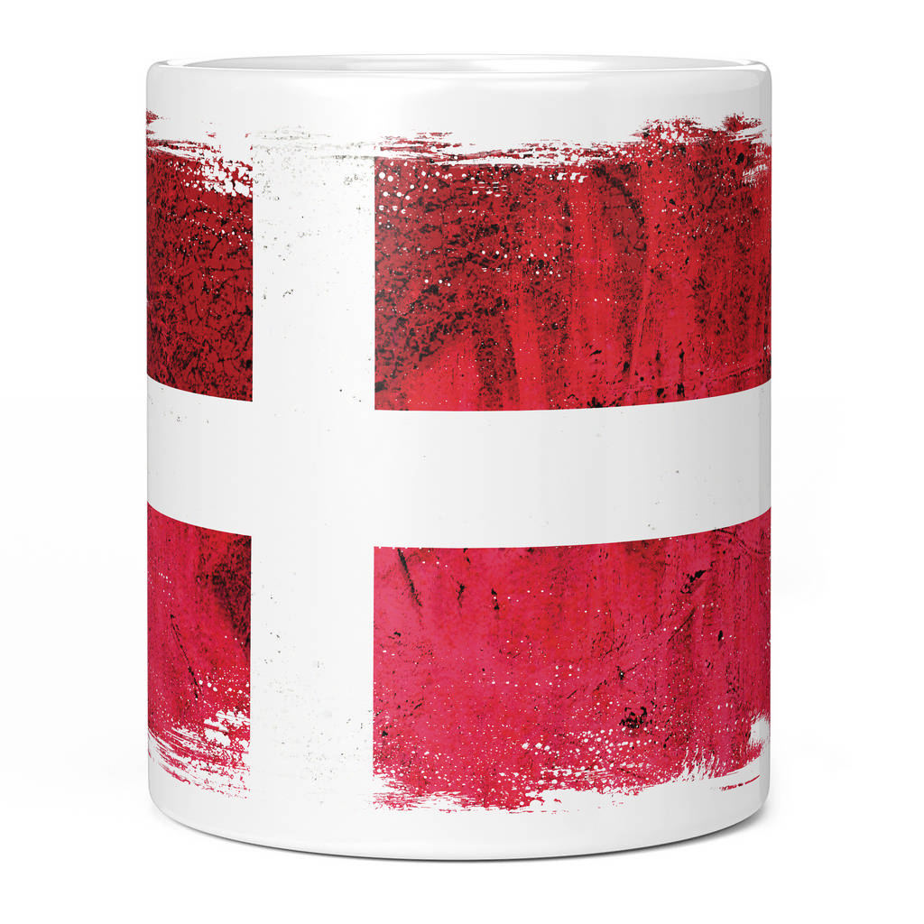 DENMARK GRUNGE FLAG 11oz NOVELTY MUG Mugs