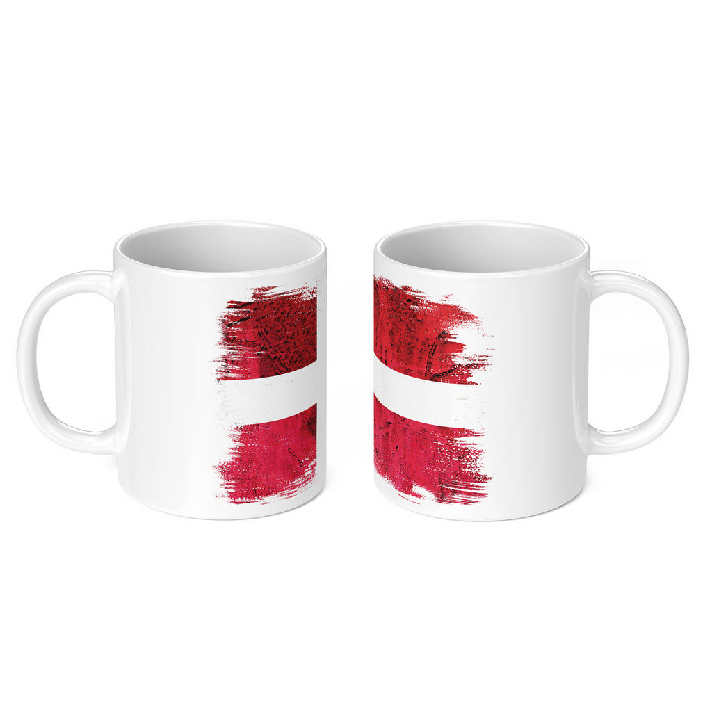 DENMARK GRUNGE FLAG 11oz NOVELTY MUG Mugs