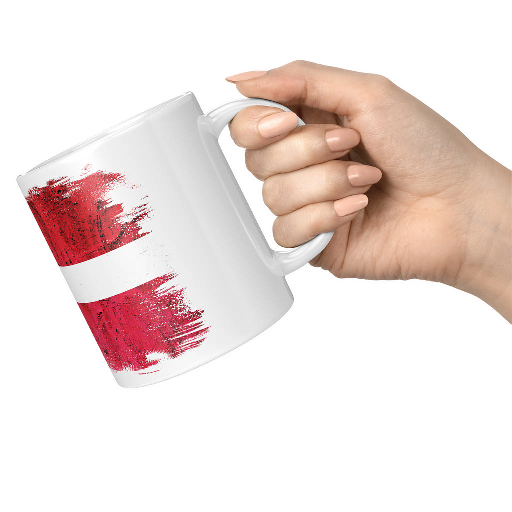 DENMARK GRUNGE FLAG 11oz NOVELTY MUG Mugs