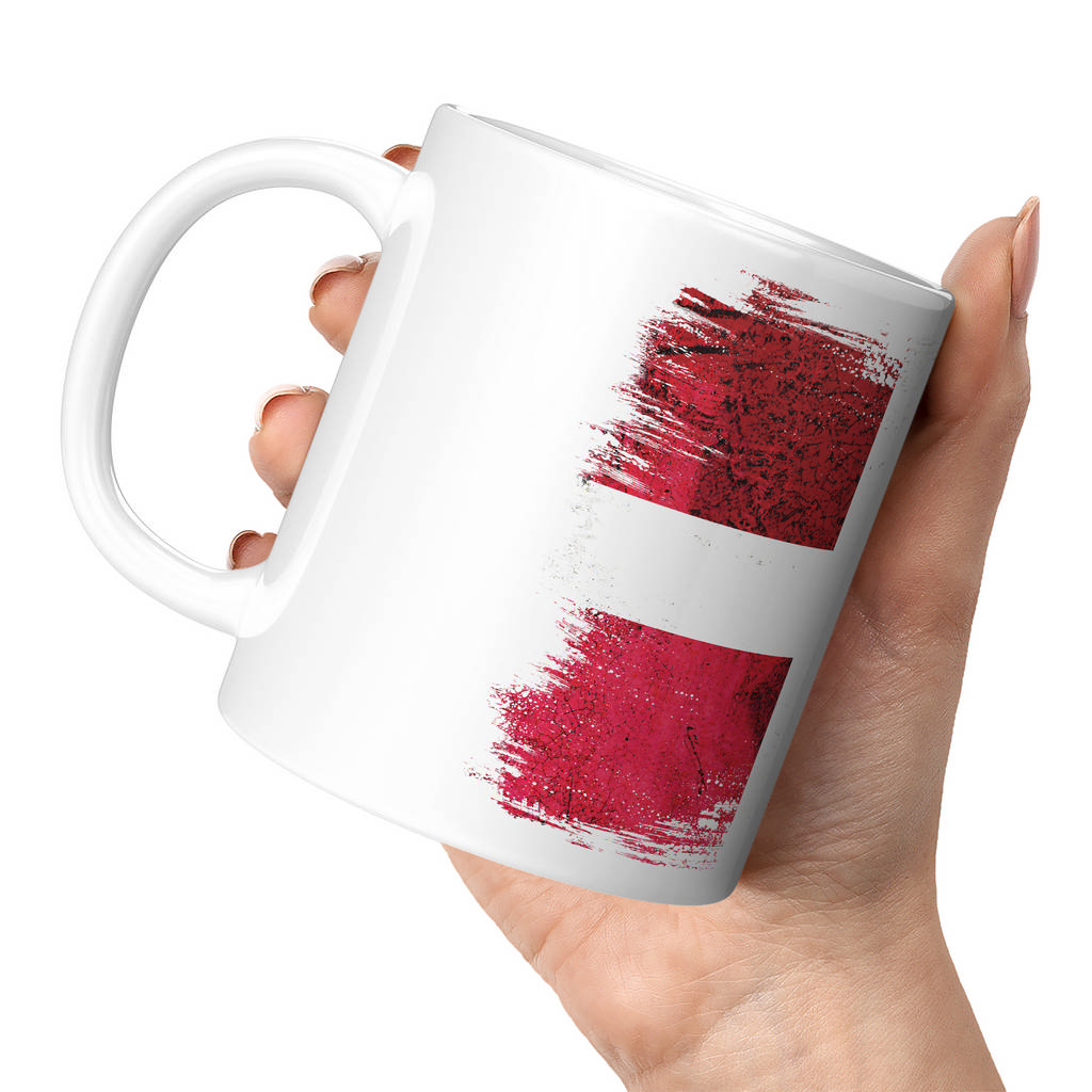 DENMARK GRUNGE FLAG 11oz NOVELTY MUG Mugs