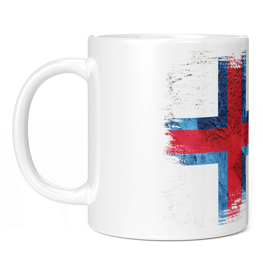 FAROE ISLANDS GRUNGE FLAG 11oz NOVELTY MUG Mugs