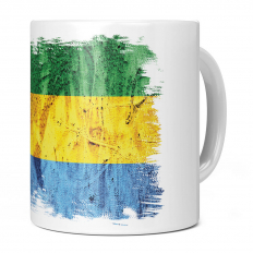GABON GRUNGE FLAG 11OZ NOVELTY MUG