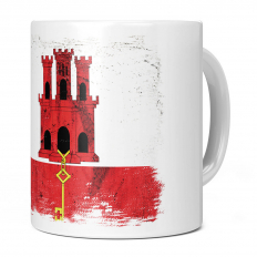 GIBRALTAR GRUNGE FLAG 11OZ NOVELTY MUG